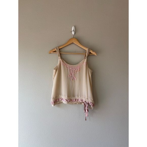 thalia sodi y2k pastel cream fairy embroidered silk - Picture 1 of 6